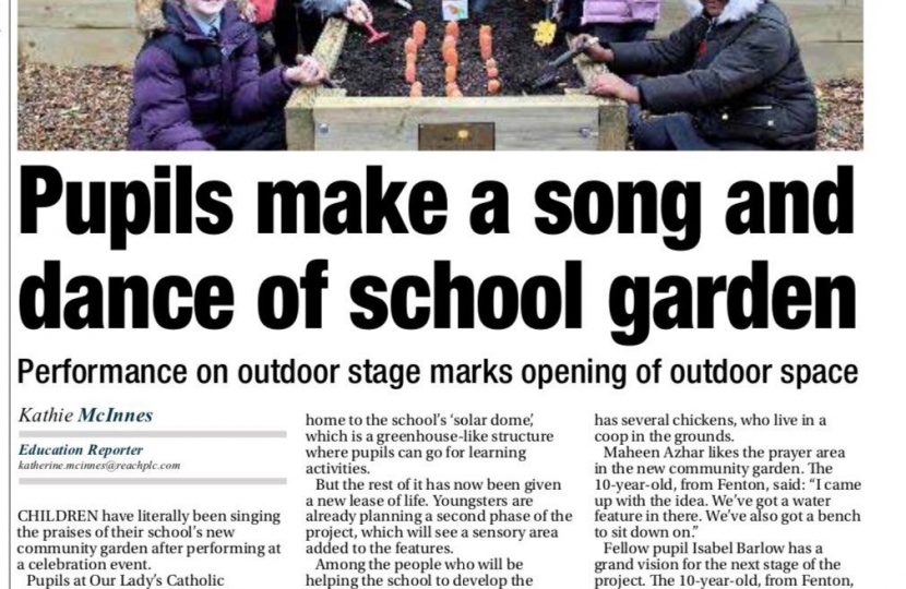 Opening the Our Lady’s Catholic Academy Community Garden