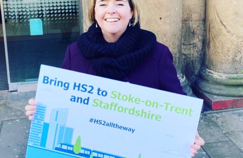 Cllr Abi Brown calling for #HS2AllTheWay
