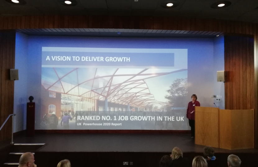 Presenting our plans to members of the Staffordshire Chambers of Commerce.