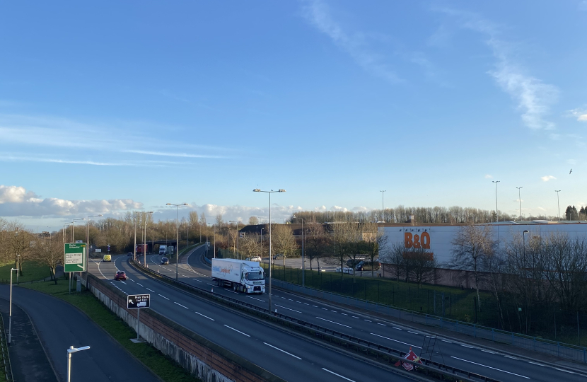 View of the A50 at Meir Park