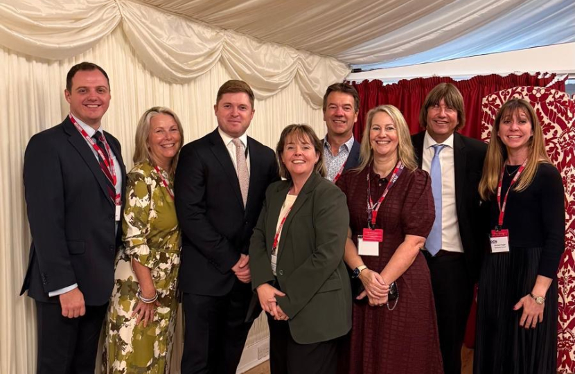 Abi Brown with a variety of colleagues, including Lord Porter, Sam Chapman-Allen and Richard Wright