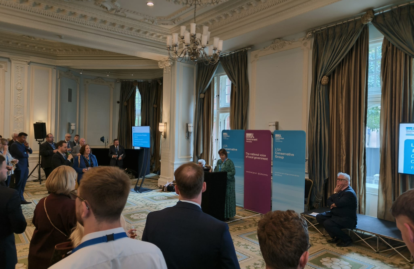 Abi Brown opening the LGA Conservatives reception