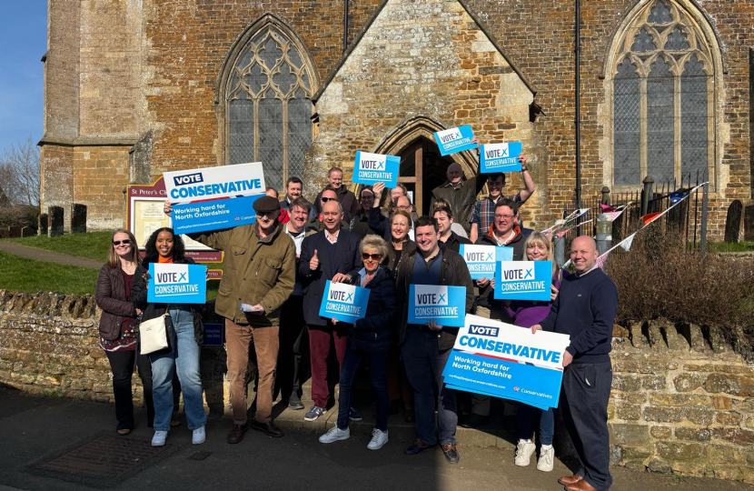 Out campaigning in Oxfordshire