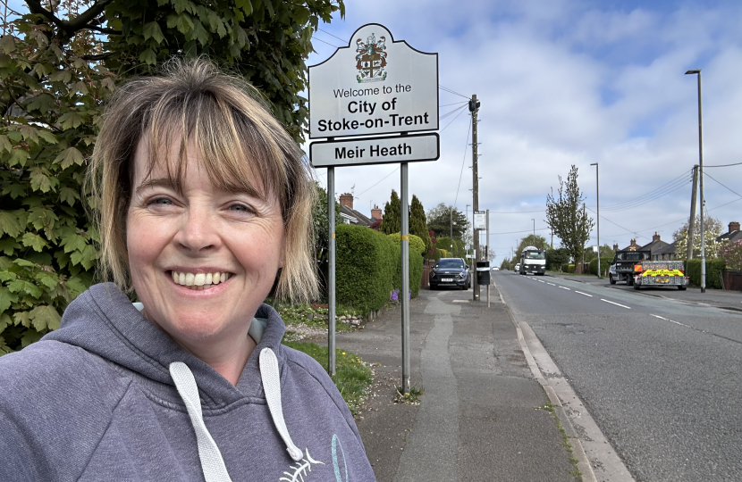 Abi Brown campaigning for the county council elections