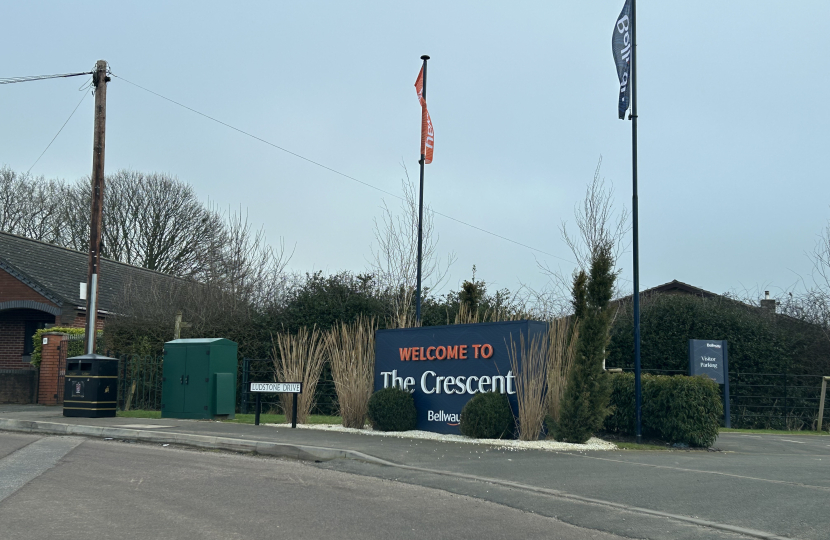 New double bin at the entrance to the Foxfields Crescent estate