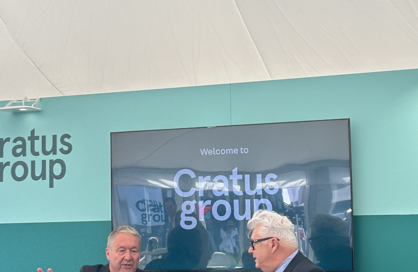 Two great conversationalists in conversation - Nick Kilby and Cllr Kevin Bentley