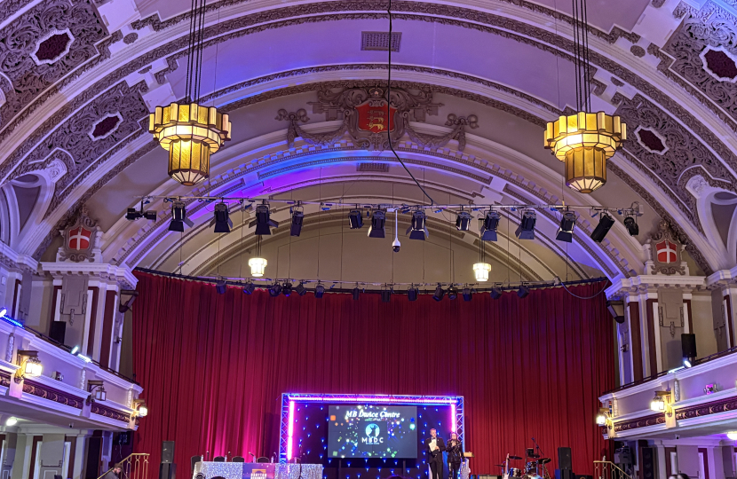 The Kings Hall ready for Strictly Knot Dancing