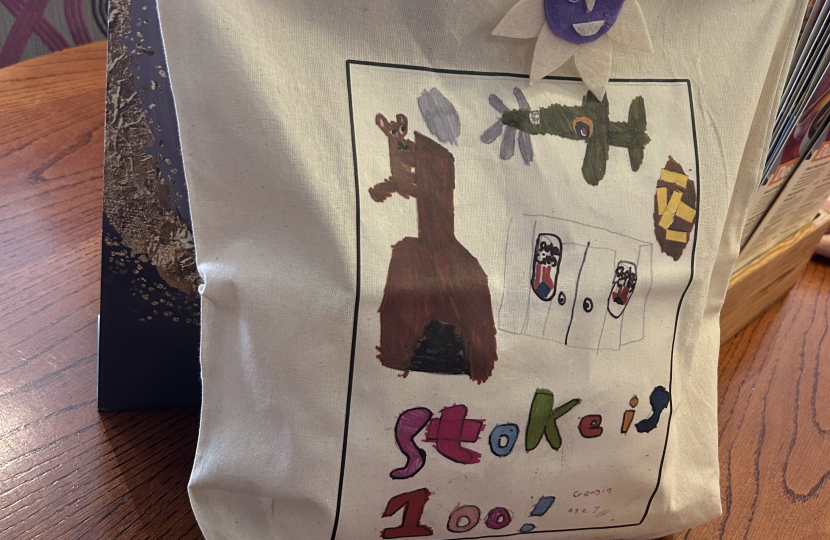 The special centenary bag designed for the Friends and Neighbours group