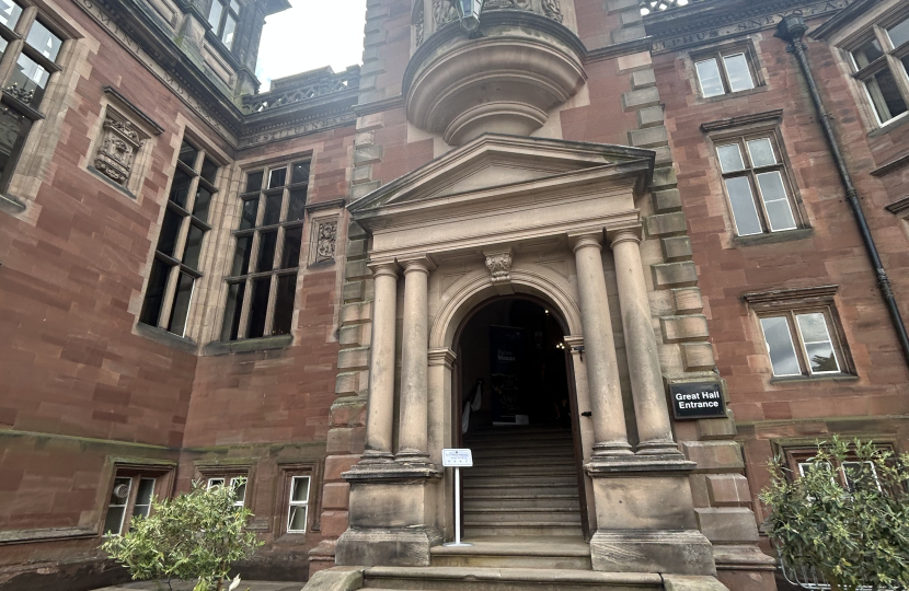 Keele Hall main entrance