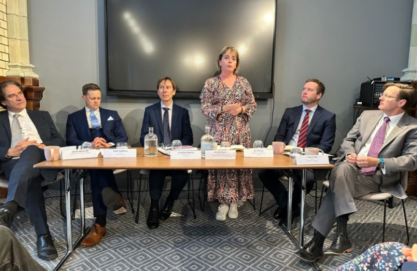 Speaking at the Localis fringe on local government finance.