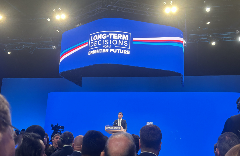 The PM’s conference speech.