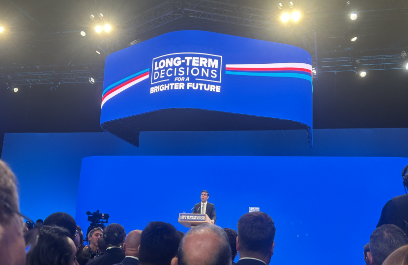The PM’s conference speech.