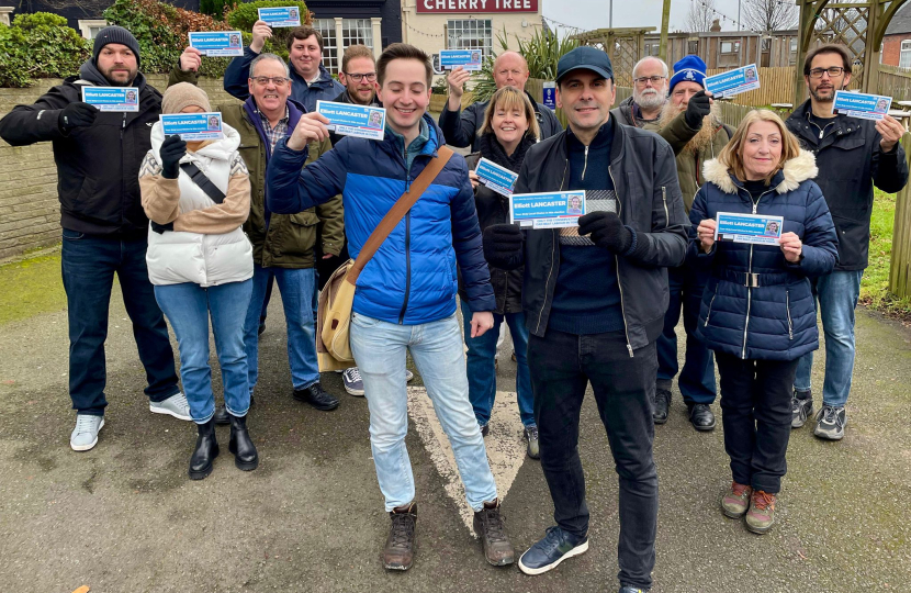 Supporting our local candidate Elliott Lancaster in the Town by-election
