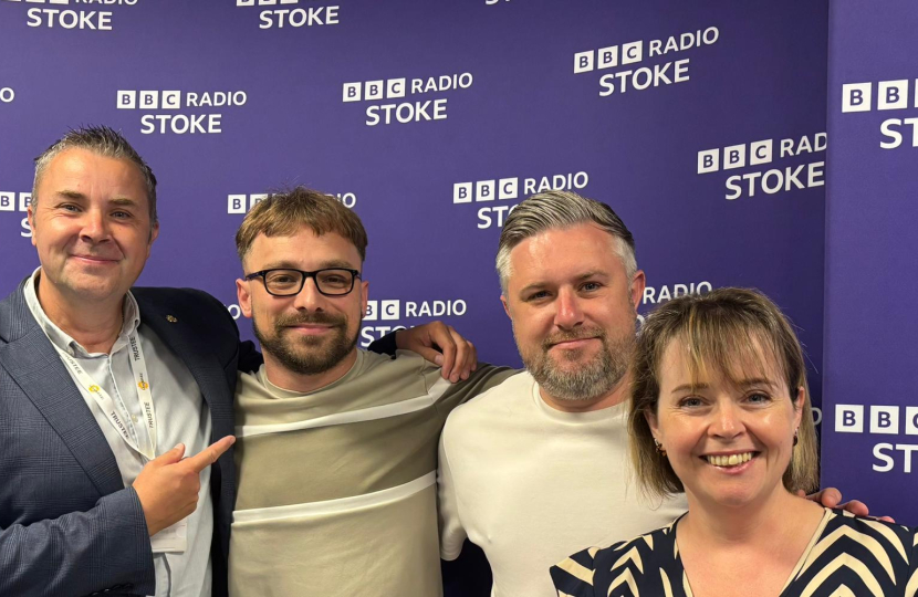 Before we began, Martin, Adam and myself went in to see Lee at Radio Stoke