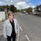 Abi Brown on Caverswall Lane, where she is keen to secure double yellow lines.