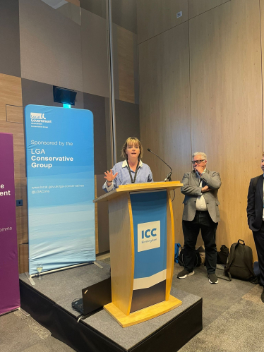 Abi Brown and Kevin Bentley at the LGA Conservatives reception