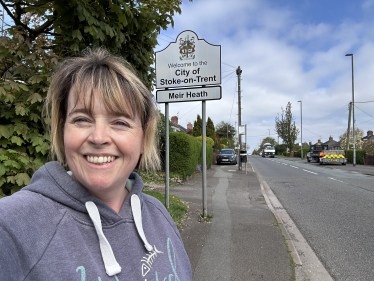 Abi Brown campaigning for the county council elections
