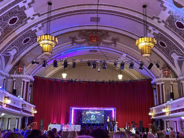 The Kings Hall ready for Strictly Knot Dancing